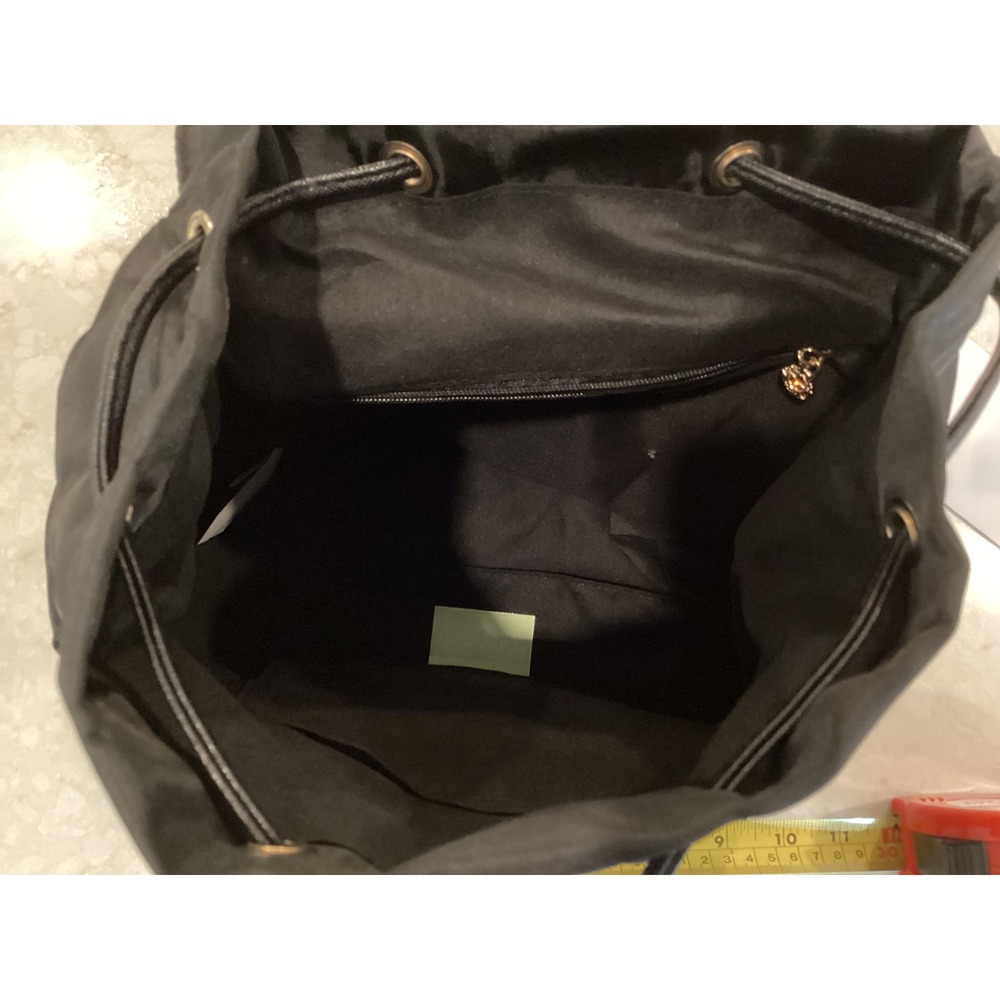 Antik Kraft Nylon Backpack Convertible Straps Gold‎ Accents Small - Picture 5 of 13